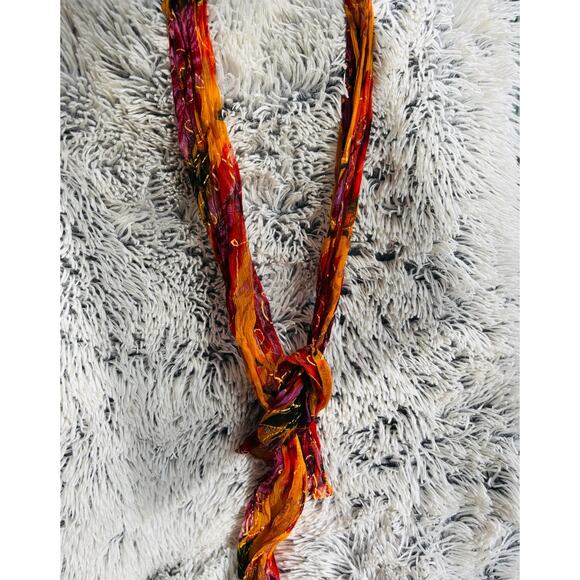 Vintage 90's Vibrant Skinny Scarf - Picture 6 of 6